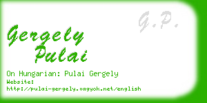 gergely pulai business card